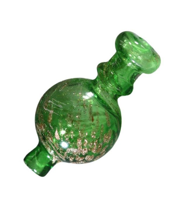 Carb Cap Green with Stripes by Royale Glass