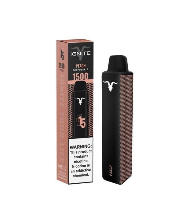 Ignite V15 Peach Tobacco Free Nicotine Disposable ...